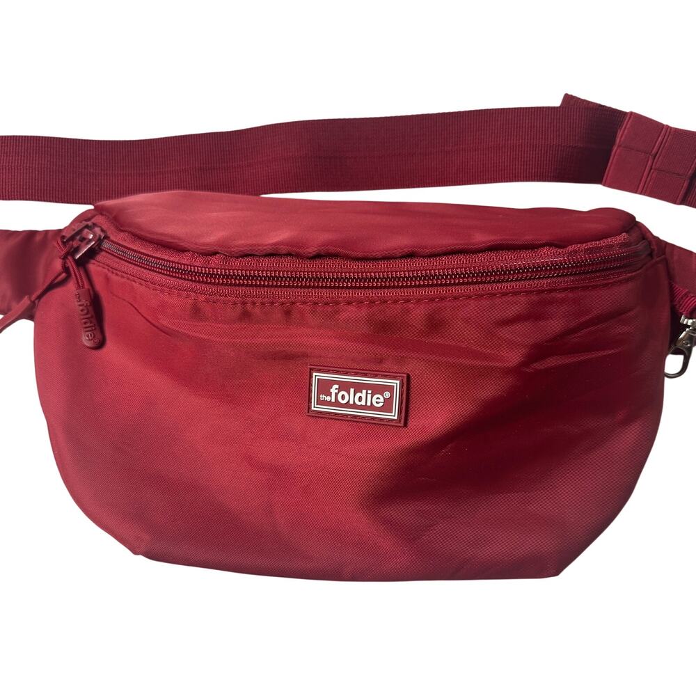 The Foldie 4L RFID Safe Crossbody Belt Bag Burgundy Wine NWOT Travel